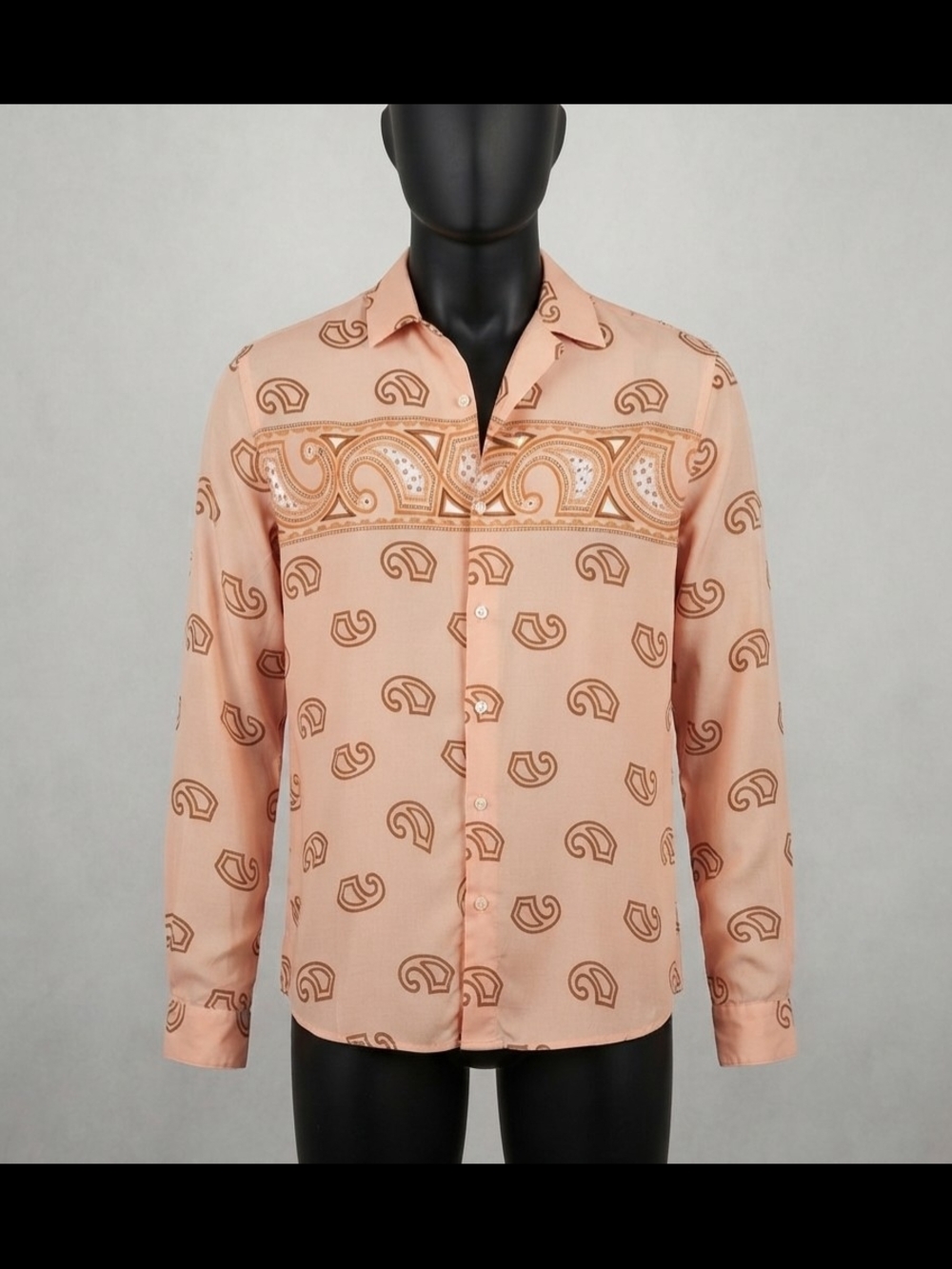ONLY & SONS 🌋 men's Bohemian Print Luxury Long Sleeve Shirt "Medium"
